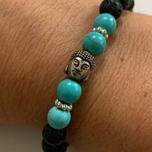 zwarte bali buddha armband