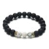 zwarte lava armband
