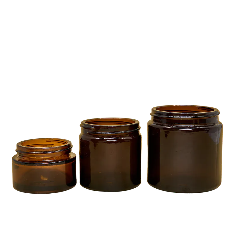 Bruin glazen pot 100 ml