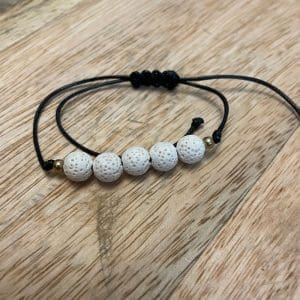 witte lavasteen armband